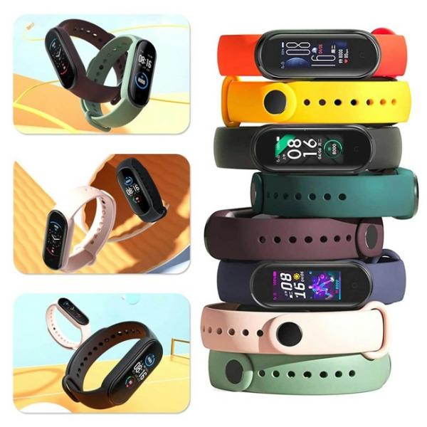 xiaomi smart band 7 / 6 / 5 対応 バンド リストバンド 装着 シリコンバ...