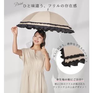 日傘 長傘 完全遮光 晴雨兼用 8本骨 UVカ...の詳細画像2