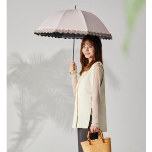 日傘 完全遮光 長傘 不可張り フリル 晴雨兼...の詳細画像2
