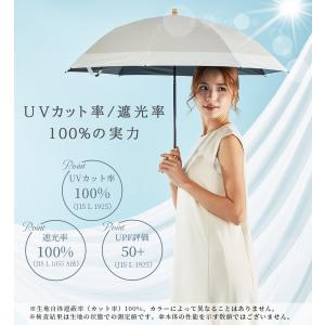 日傘 完全遮光 折りたたみ 長傘 2WAY 晴...の詳細画像4