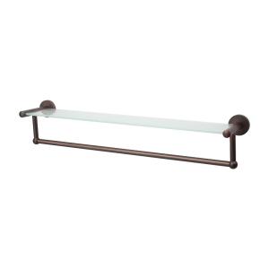 Organize It All Oil Rubbed Glass Shelf with Towel Bar  by Organize I