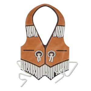 ベスト Beistle 66162 Pkgd Plastic Western Vest ブラウン/ホワイト One Size