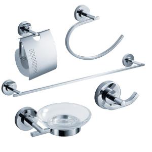 Fresca Bath FAC0800 Alzato 5 Piece Bathroom Accessory Set, Chrome