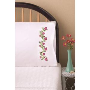 Tobin Stamped For Embroidery Pillowcase Pair 20"X30"-Verbena -T232184