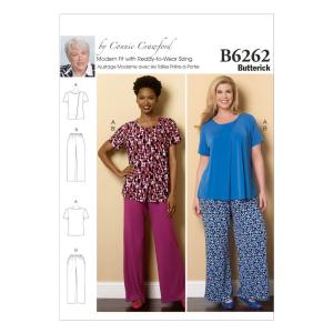 Butterick Patterns B6262WMN Misses/Women's Loungewear, WOMAN (XXL-1X-2X-3X-