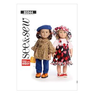 Butterick Patterns B5944 Doll Clothes Sewing Template, 18-Inch by BUTTERICK