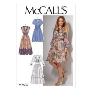 McCall Patterns Banded, Gathered-Waist Dresses Sewing Pattern