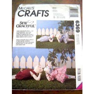 MCCALLS CRAFTS 6369 SEW GRACEFUL POKEY AND PAULINE PIGLET 19" WITH CLOTHES