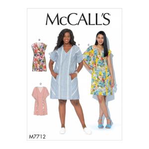 McCalls Misses Dresses-XS-S-M-L-XL