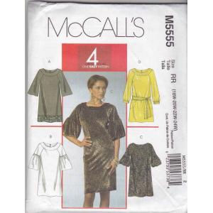 McCalls Pattern 5555 Misses’ and Women’s Dresses &amp; Belt. Size RR (18W-20W-2