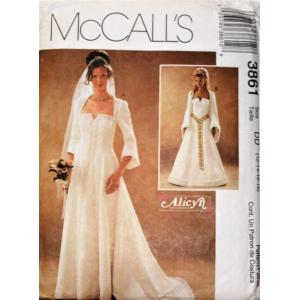 MCCALLS パターン 3861 ミッシーズ/ミス ペティト 裏地付き ドレス サイズ DD 12-18