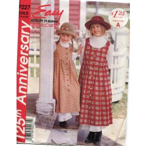 McCall's Stitch 'n Save Pattern P227 ~ ガールズ ジャンパーとペチコート ~ 2-6