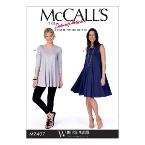 MCCALLS M7407 MISSES TOP &amp; DRESS  SEWING PATTERN by McCall's