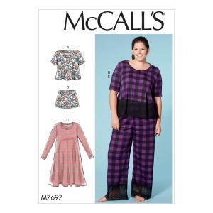 McCalls Misses Womens Lounge Tops Dress Shorts &amp; Pants-18W-20W-22W-24W