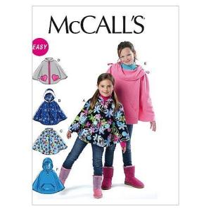 McCalls Childrens Girls Ponchos-CX