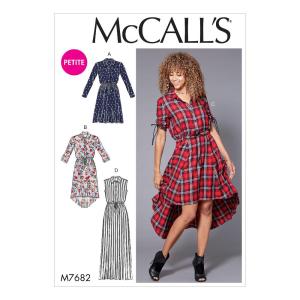 McCalls Misses &amp; Miss Petite Shirtdresses -6-8-10-12-14