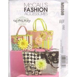 McCalls Fashion Accessories Pattern M5598 for Totes by Kay Whitt by McCall
