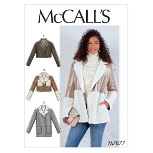 McCall Pattern M7877A5 レディース ルーズフィットジャケット サイズ6〜14 裁縫 無地