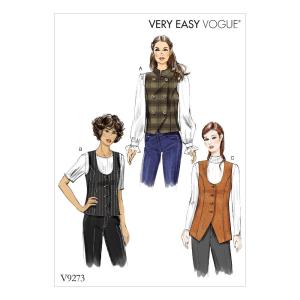 Vogue Patterns Lined Vest, 6-8-10-12-14, Red