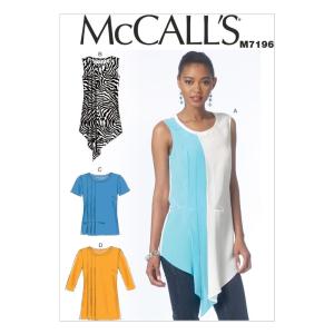 McCall's Patterns M7196 Misses' Tops and Tunics Sewing Template, A5 (6-8-10