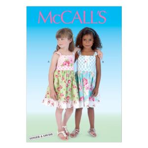 McCall Pattern Company M7076 子供/女の子用ドレスとベルト サイズCL