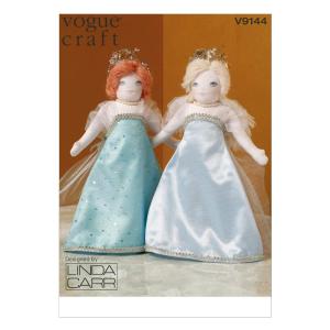 VOGUE PATTERNS V9144 14" Doll and Clothes Sewing Template, One Size Only