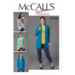 McCall's Patterns M7260 Misses' Vest, Jacket, Top & Pants, A5 (6-8-10-12-14