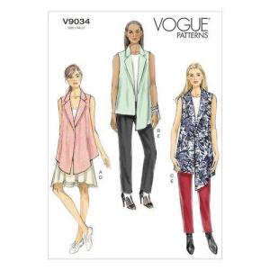 VOGUE PATTERNS V9034 Misses' Vest, Skirt and Pants Sewing Template, Size F5