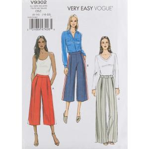 Vogue Patterns Misses' Pants, All Sizes In One Envelope, Red