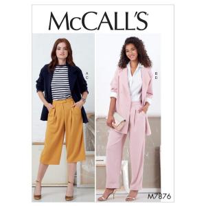 McCall Pattern M7876E5 レディース 冬用ジャケットとパンツ サイズ14-22 裁縫パターン 無地