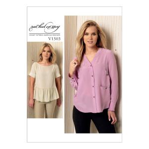 Vogue Patterns Pocket-Detail Top, 8-10-12-14-16, Orange