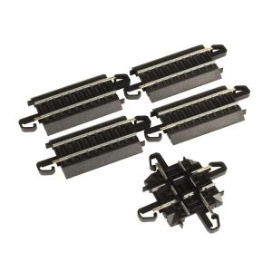 Bachmann Trainins スナップフィット E-Z TRACK 90度クロッシング  スチール合金レール ブラックロードベッド