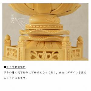仏像 本尊 座釈迦 2.5寸 六角 総白木(桧...の詳細画像1