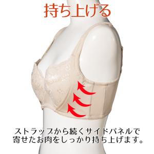 ブラジャー 脇高 ワイヤー入り Bカップ Cカ...の詳細画像3