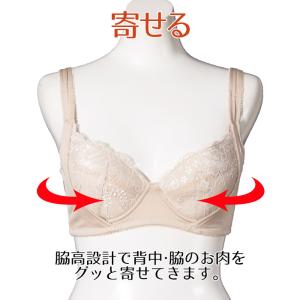 ブラジャー 大きいサイズ 脇高 ワイヤー入り ...の詳細画像2