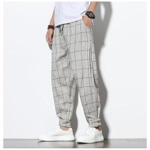 災害 レモン サワー 30ms チェック ワイド パンツ メンズ Gu Massee Jp