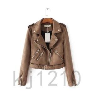 ジャケットレディースライダースジャケットアウターコートポケットレザージャケットテーラード6色展開ジップアップベルト付きブルゾン