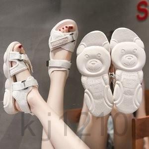 サンダルレディーススポーツサンダルマジックテープ走れるスポーツシューズ運動アウトドアカジュアル3色展開夏向きフラットソール