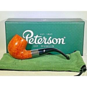 ピーターソン 喫煙用パイプ Peterson Deluxe Classic Natural..P-Lip..NIB/Unsmoked..Ireland..Shape 69..Silver