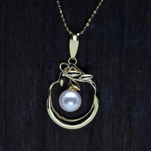 K18WG 南洋真珠 ナチュラルゴールド ペンダントトップ 13.5mm 鑑別書