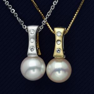 K14WG アコヤ本真珠 クリッカー ペンダントトップ パールネックレス用