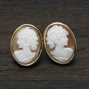 ✤ストーンカメオ18K✤『ピアスの少女』✤2ways ✤ストーンカメオ18K✤『ピアスの少女』✤2ways ✤ストーンカメオ18K