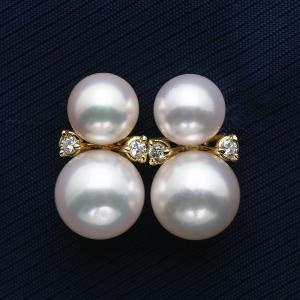 選べる 南洋白蝶真珠 パールキャッチ ホワイト/ライトゴールド