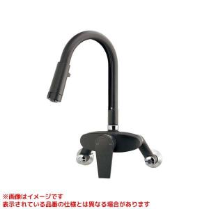 《KJK》 カクダイ シングルレバー混合栓（シャワーつき）