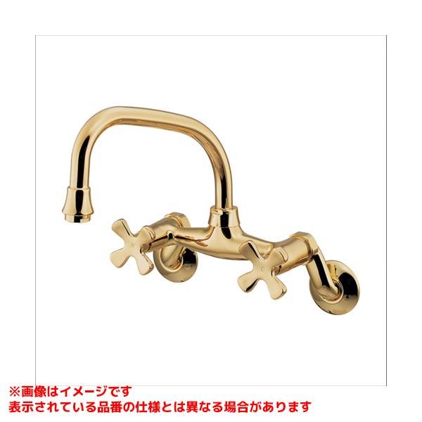 【124-109-AG】 《KJK》 カクダイ 2ハンドル混合栓//アンティークゴールド ωσ0