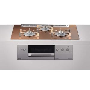 【廃番:RHS71W31E12RCSTW】 《KJK》 リンナイ ビルトインコンロ グリル付 デリシア 幅75cm スパークリングカッパー ωα0