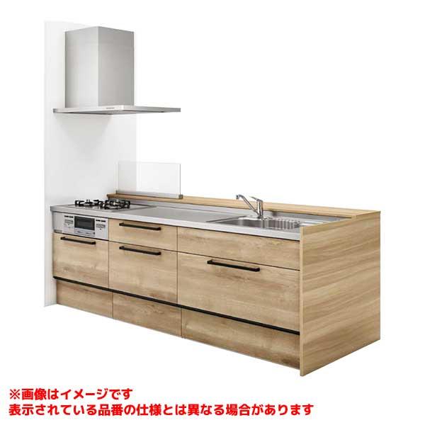 【ラクエラ グランド デュアルトップ壁付けＩ型奥行80cm 間口257.5cm スライド収納 食洗機...