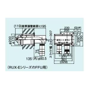 リンナイ（Rinnai） ガス給湯器 部材 FFTL-8US-200 φ80KP部材 2本管直