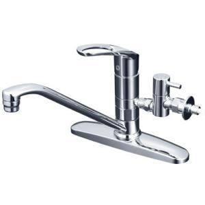 KVKキッチン水栓 ンシングルレバー式シャワー付混合栓 KM5011TFEC. KVK 流し台用シングルレバー式シャワー付混合栓 KM5011TF (水栓