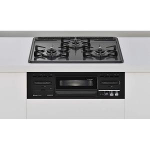 《KJK》 リンナイ ビルトインコンロ グリル付 幅60cm ダークグレー